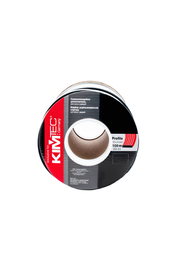 Уплотнитель KimTec SD 51/4 -850 15*4 мм  100м черный 04-14-74 (6)
