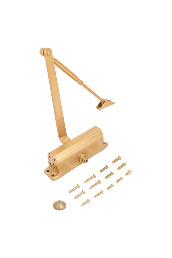 NOTEDO Доводчик дверной  DC-080 GOLD до 120 кг золото (10)
