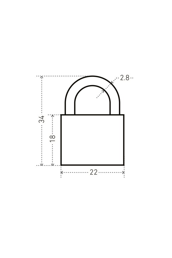 АЛЛЮР ВС1Л-20 КРАСНЫЙ d=2,8мм для чемоданов Замок навесной (600,100)