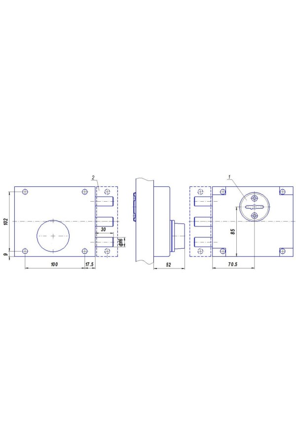 С-Пб Богатырь М с/вертуш ( 1 отв.планка) Замок гаражный тяж (10)