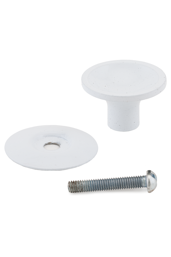 Реж РКК-05 Бел Ручка-кнопка меб (10!!!)