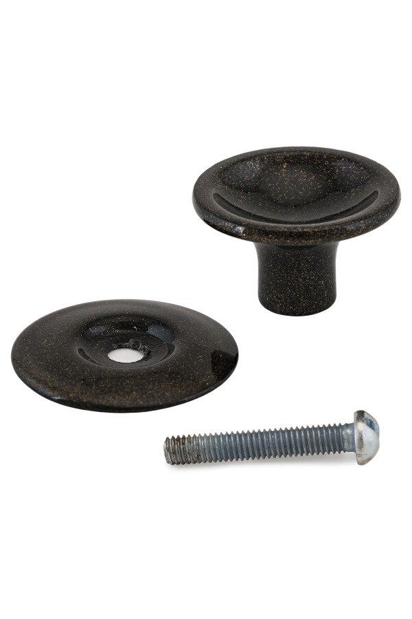 Реж РКК-05 Черн.блеск Ручка-кнопка меб (10!!!)