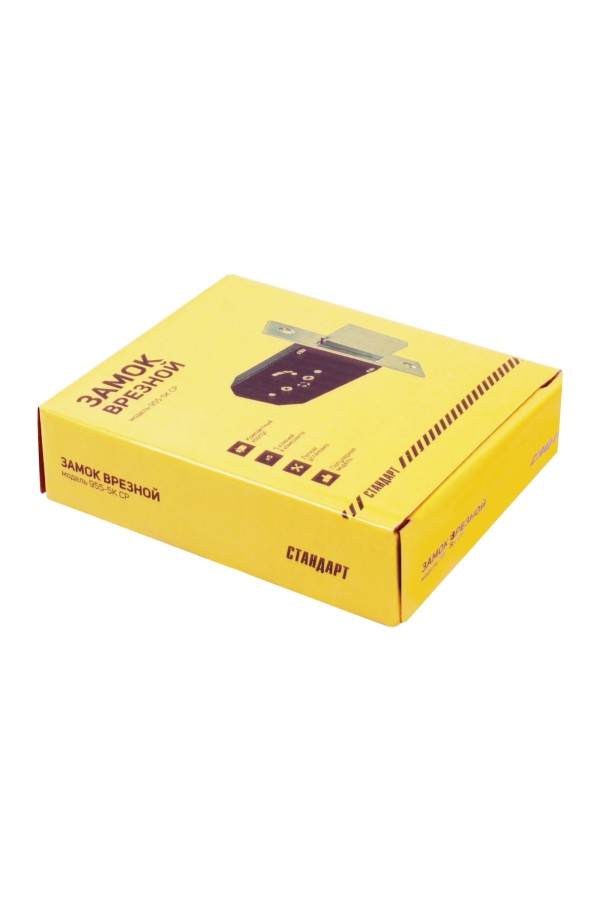 СТАНДАРТ 955-5К CP хром крест.ключ Замок врезной б/руч (60)