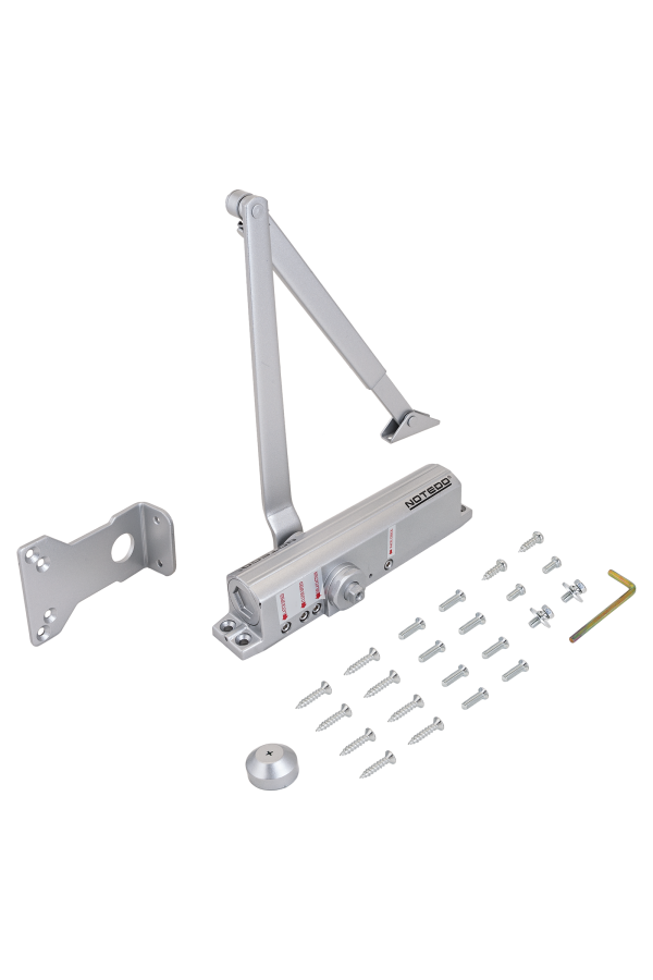 NOTEDO Доводчик дверной противоветровой DC-030-130 DA+BC от 30 до 130кг серебро (10)