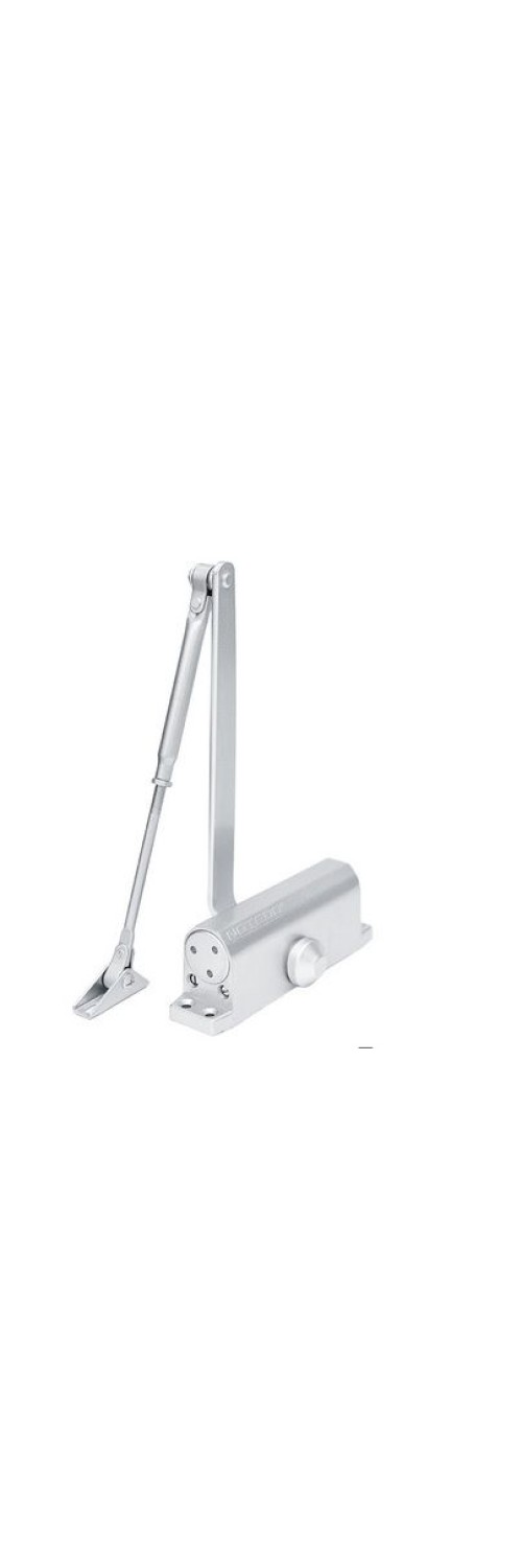 NOTEDO Доводчик дверной  DC-080-НО с фиксатором SILVER до 120 кг серебр.(10)