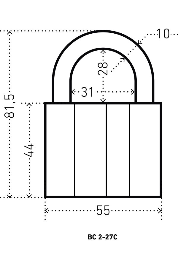 АЛЛЮР  ВС2-27С d10мм Замок навесной (72,6!!!)