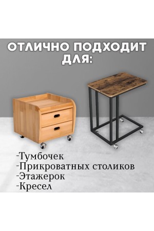ХБ Колесо(ролик) мебельное шар термопластичное 40мм на винте М8 4шт