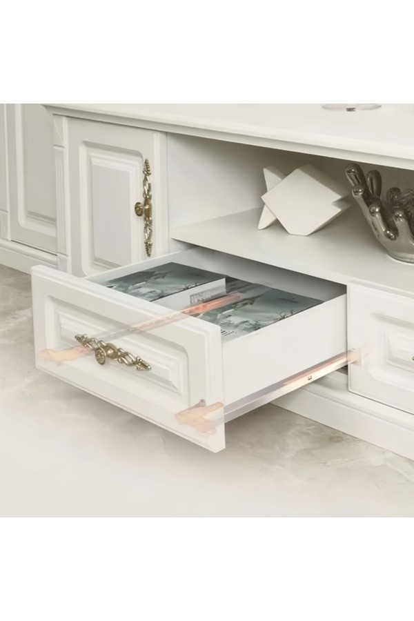 ХБ Направляющие мебельные 2D скрытого монтажа с доводчиком 600мм полного выдвижения