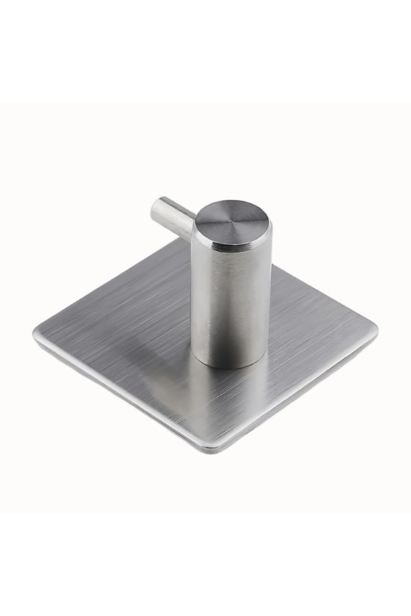 Крючки самоклеящиеся металлические для ванной и кухни, серебристые 3 шт