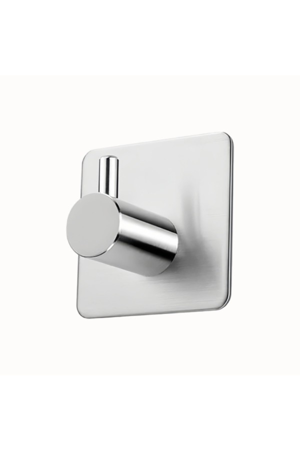 Крючки самоклеящиеся металлические для ванной и кухни, серебристые 3 шт