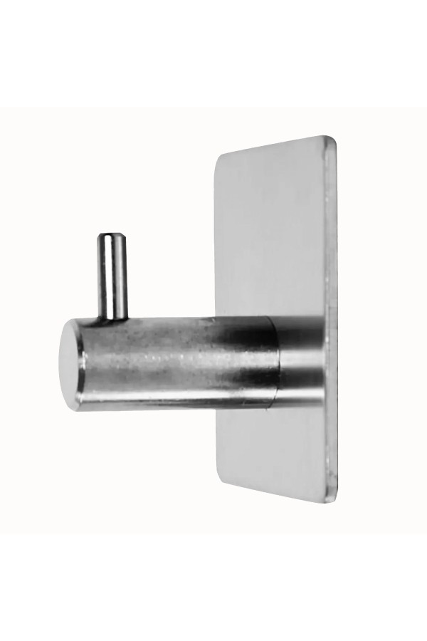 Крючки самоклеящиеся металлические для ванной и кухни, серебристые 2 шт