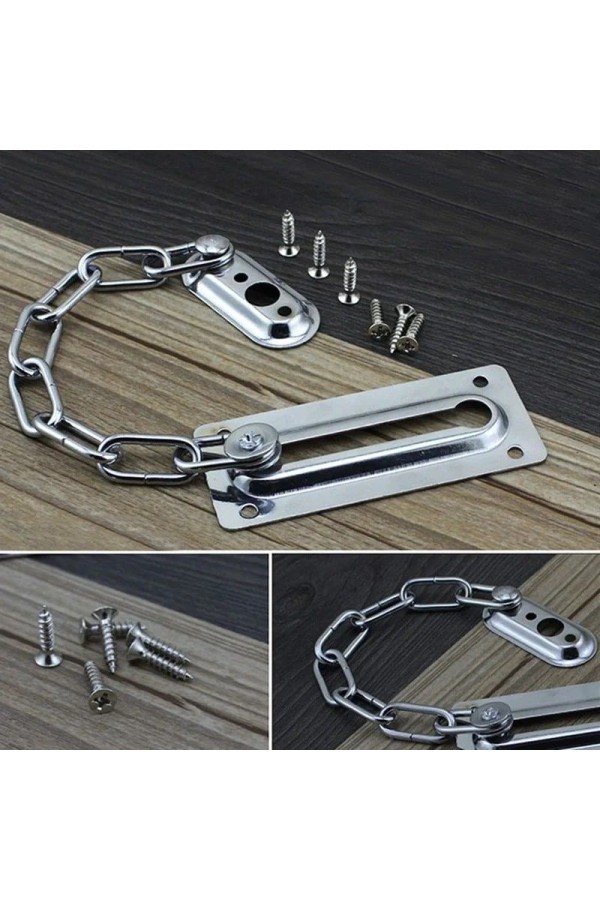 ХБ Цепочка дверная, замок на дверь Хром