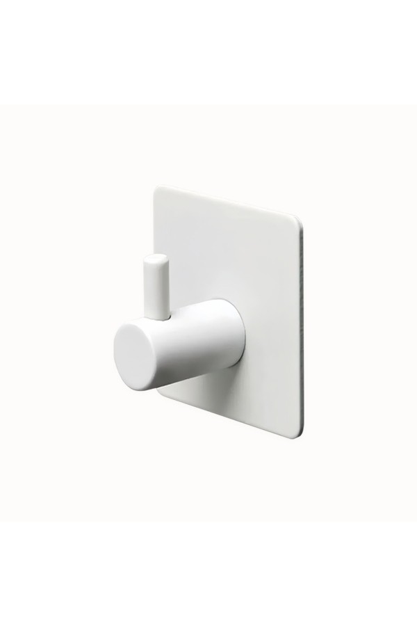 Крючки самоклеящиеся металлические для ванной и кухни, белые 3 шт