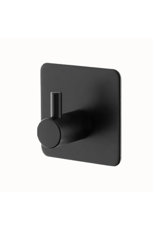 Крючки самоклеящиеся металлические для ванной и кухни, чёрные 4 шт