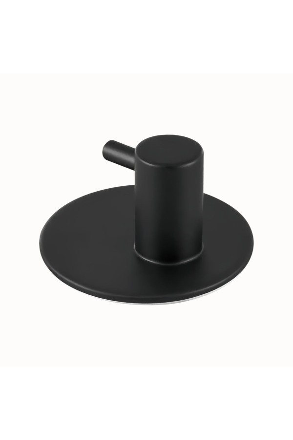 Крючки самоклеящиеся металлические для ванной и кухни, чёрные 3 шт