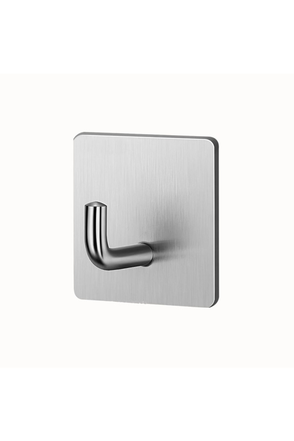 Крючки самоклеющиеся для ванной и кухни, серебристые 2 шт Крючок самоклеящийся металлический настенный