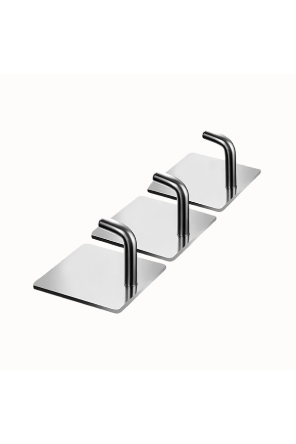 Крючки самоклеющиеся для ванной и кухни, серебристые 4 шт Крючок самоклеящийся металлический настенный