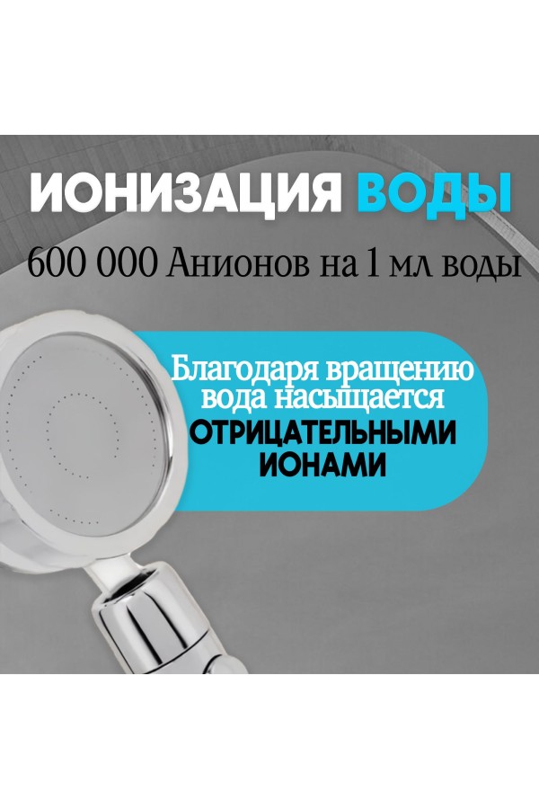 ХБ Душевая лейка с вентилятором, турболейка с фильтром