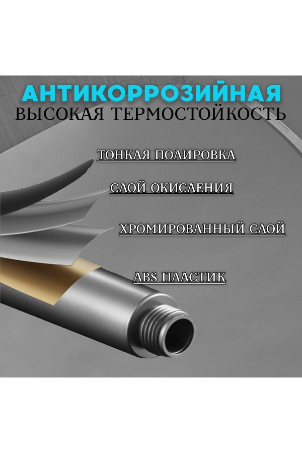 ХБ Лейка для душа массажная с фильтром , 3 режима водосберегающая MASAGE Grey