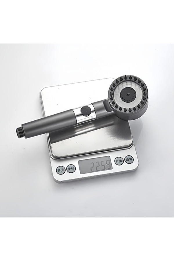 ХБ Лейка для душа массажная с фильтром , 3 режима водосберегающая MASAGE Grey