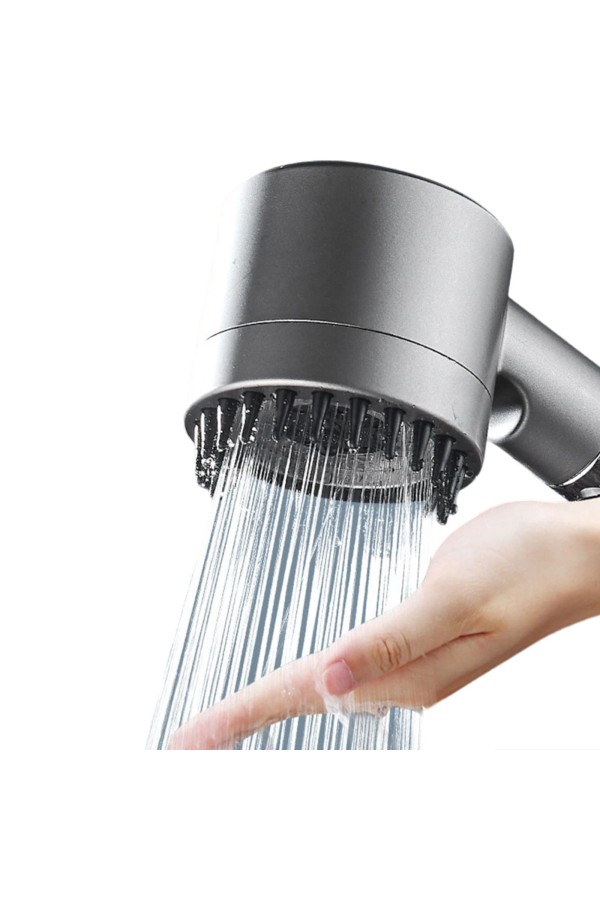 ХБ Лейка для душа массажная с фильтром , 3 режима водосберегающая MASAGE Grey