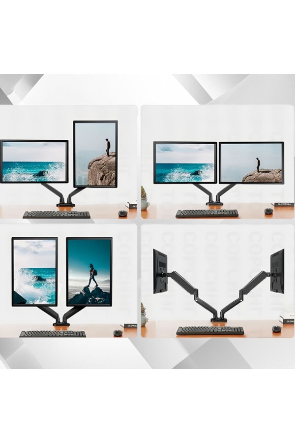 ХБ Кронштейн для двух мониторов настольный 13-32" / подставка двойная до 2х10 кг