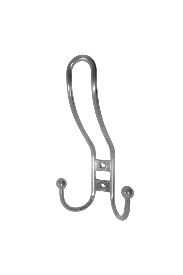 ХБ Крючок для одежды настенный трехрожковый прутковый Хром 1шт