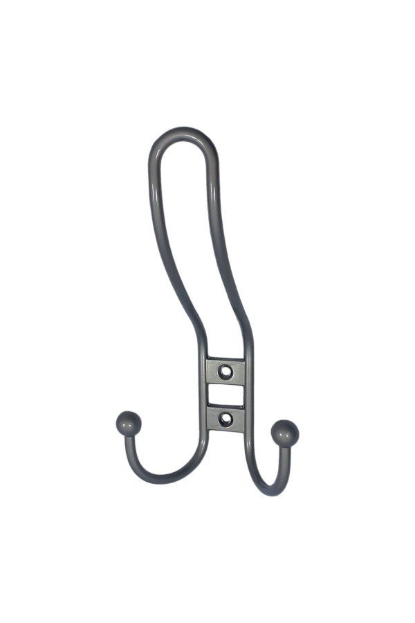 ХБ Крючок для одежды настенный трехрожковый прутковый Матовый никель 3шт