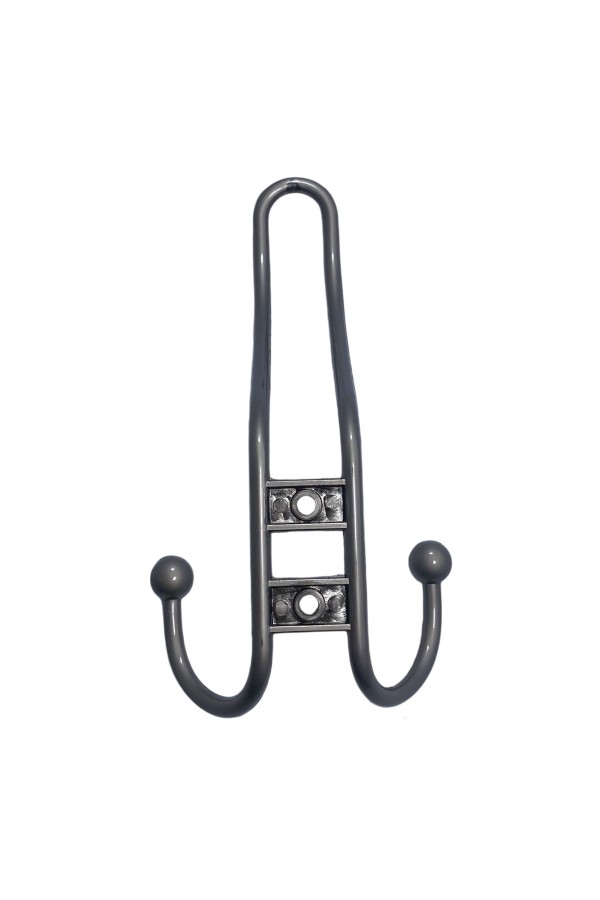 ХБ Крючок для одежды настенный трехрожковый прутковый Матовый никель 3шт