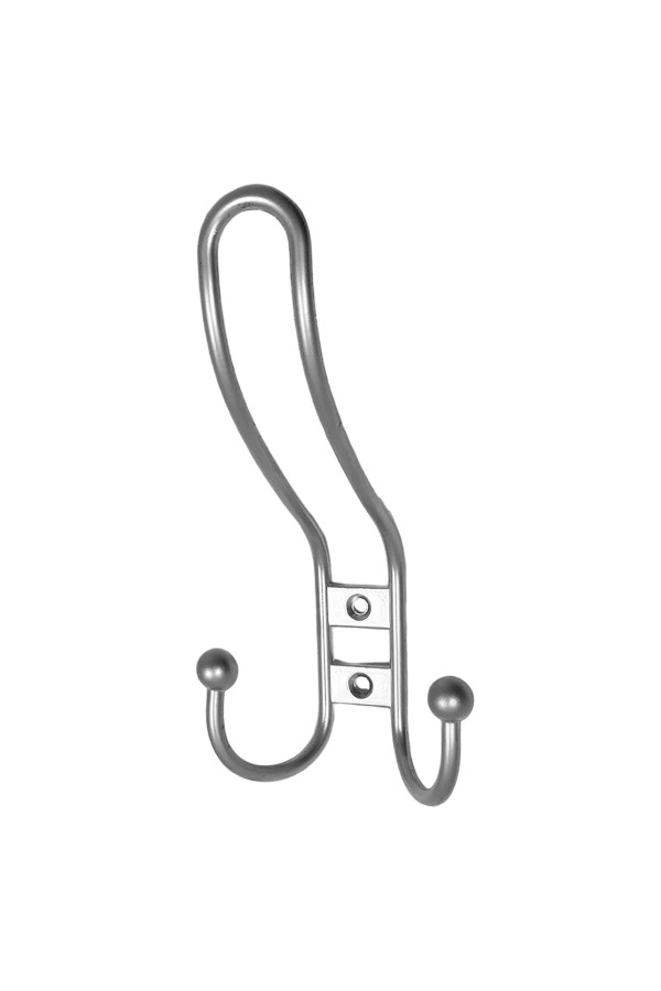 ХБ Крючок для одежды настенный трехрожковый прутковый Матовый хром 1шт