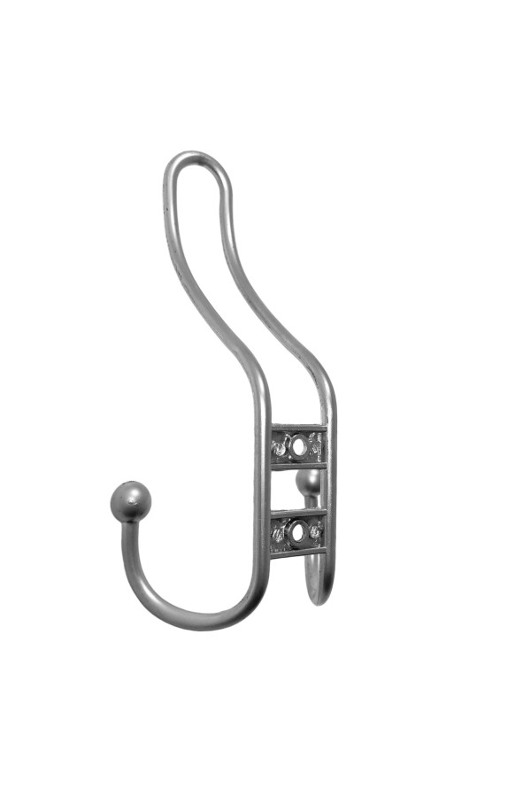 ХБ Крючок для одежды настенный трехрожковый прутковый Матовый хром 1шт