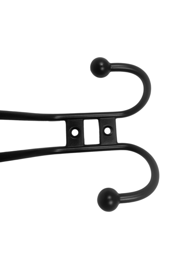 ХБ Крючок для одежды настенный трехрожковый прутковый Чёрный 1шт