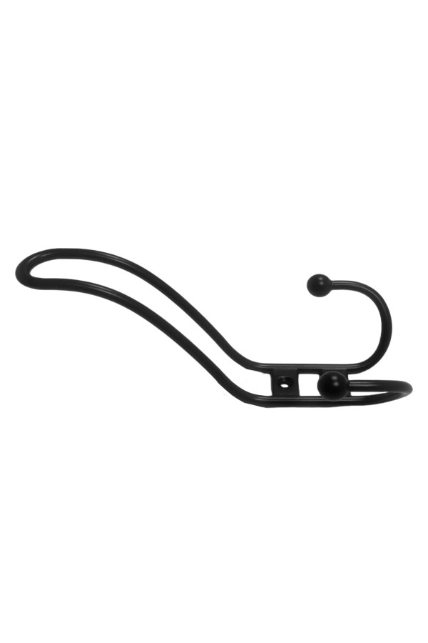 ХБ Крючок для одежды настенный трехрожковый прутковый Чёрный 3шт