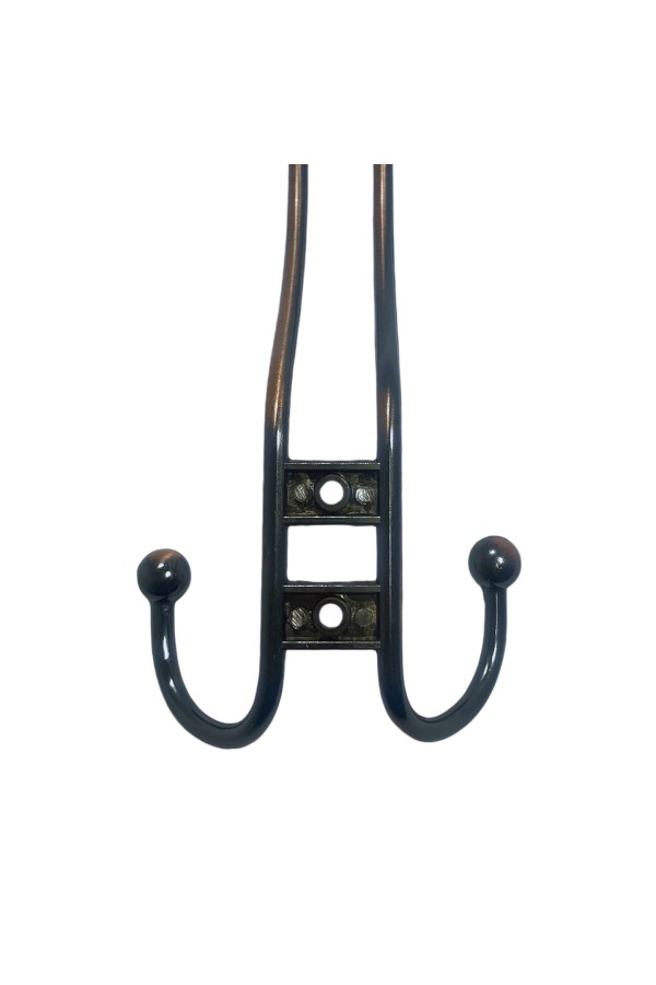 ХБ Крючок для одежды настенный трехрожковый прутковый Медный 2шт