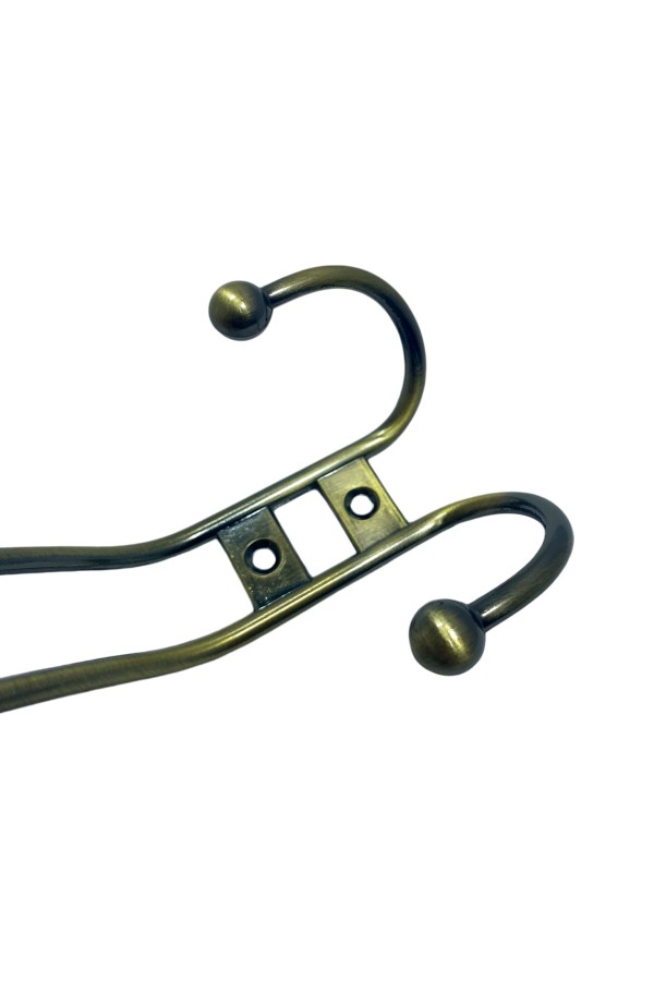 ХБ Крючок для одежды настенный трехрожковый прутковый Бронзовый 2шт