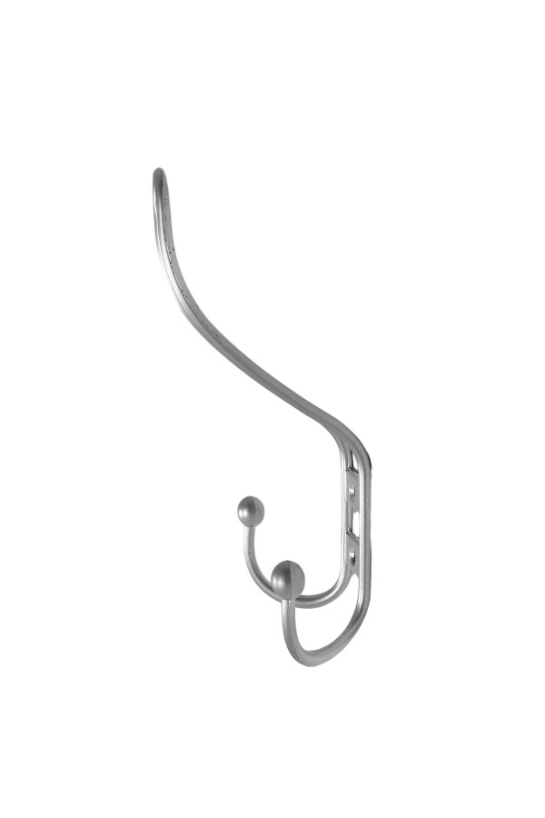 ХБ Крючок для одежды настенный трехрожковый прутковый Матовый хром 2шт