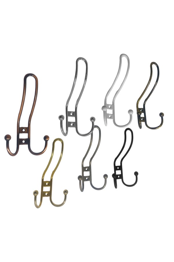 ХБ Крючок для одежды настенный трехрожковый прутковый Бронзовый 1шт