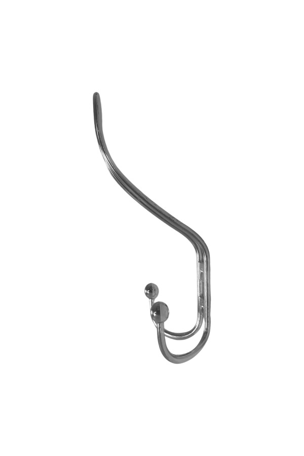 ХБ Крючок для одежды настенный трехрожковый прутковый Хром 3шт