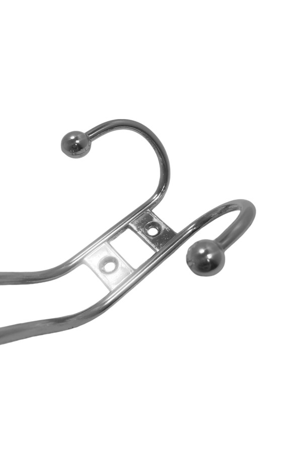 ХБ Крючок для одежды настенный трехрожковый прутковый Хром 3шт