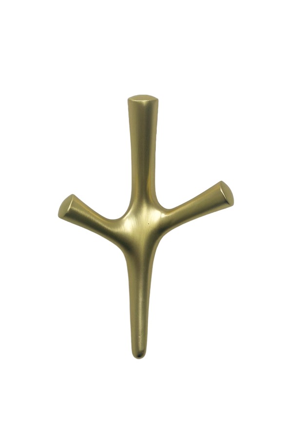 ХБ Крючок трехрожковый UNO Матовое золото 3шт