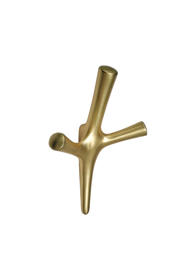 ХБ Крючок трехрожковый UNO Матовое золото 2шт