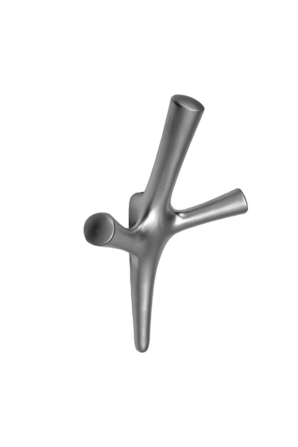 ХБ Крючок трехрожковый UNO Матовый хром 2шт