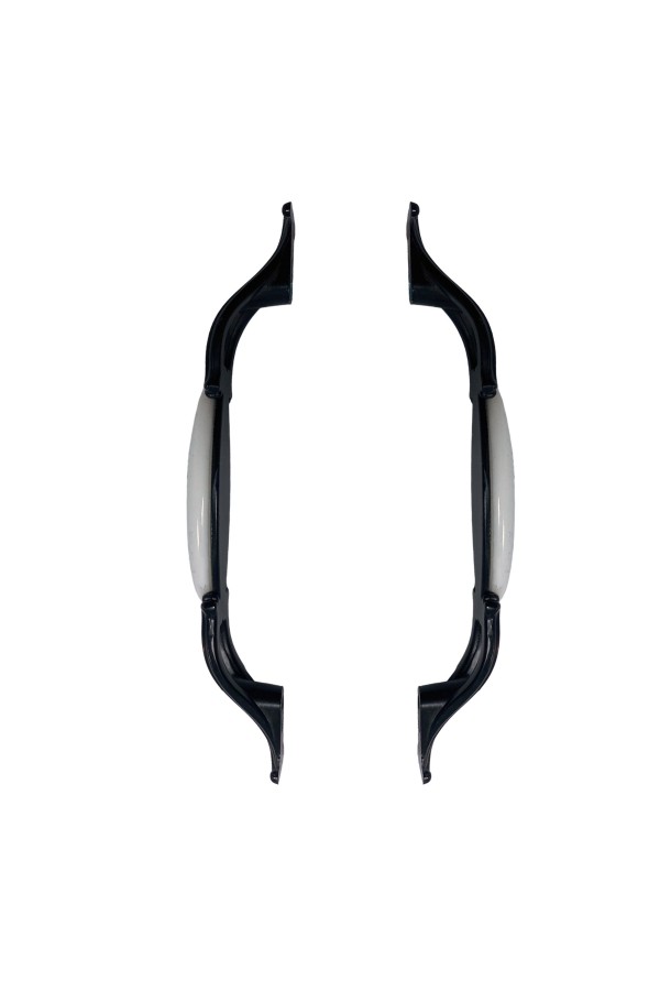 ХБ Керамическая ручка мебельная MOD-1 128мм с узором Чёрная 8шт