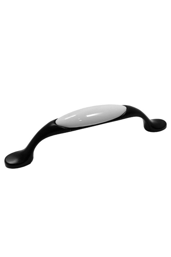 ХБ Керамическая ручка мебельная MOD-2 96мм Чёрная 5шт