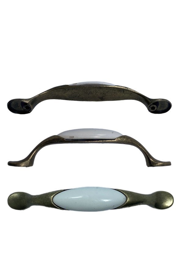 ХБ Керамическая ручка мебельная MOD-2 96мм Бронзовая 8шт