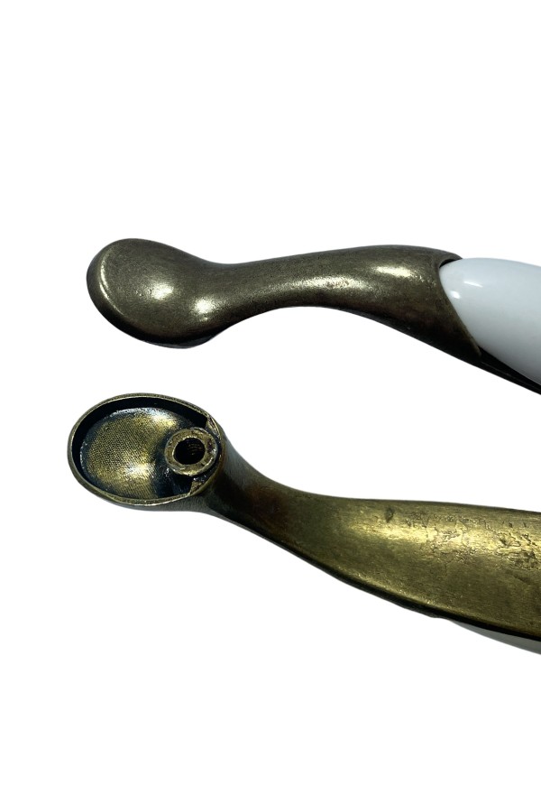 ХБ Керамическая ручка мебельная MOD-2 96мм Бронзовая 8шт