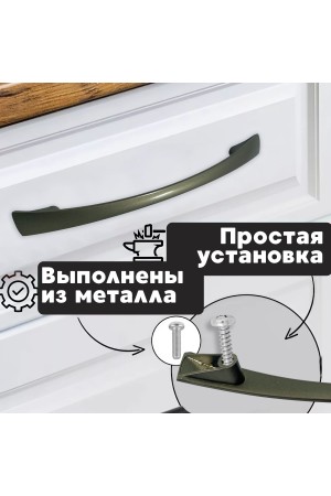 ХБ Ручки для мебели скоба , металлические, комплект 16шт никель
