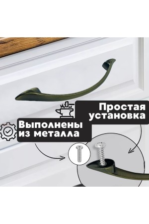 ХБ Мебельные ручки скоба , комплект 16шт , бронза