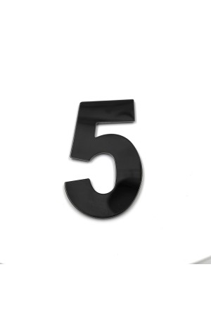 ХБ Дверная цифра "5" металл, на клеевой основе Цвет: Графит