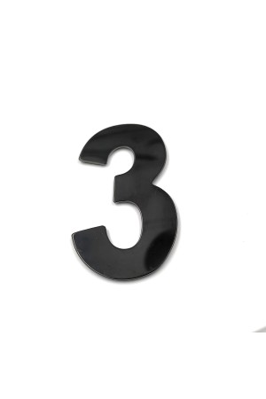 ХБ Дверная цифра "3" металл, на клеевой основе Цвет: Графит